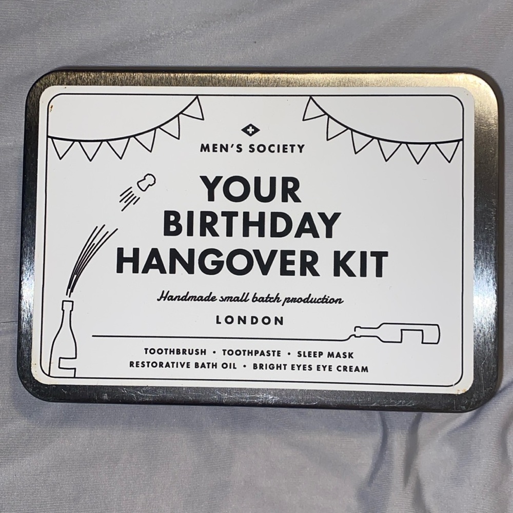 Birthday hangover kit